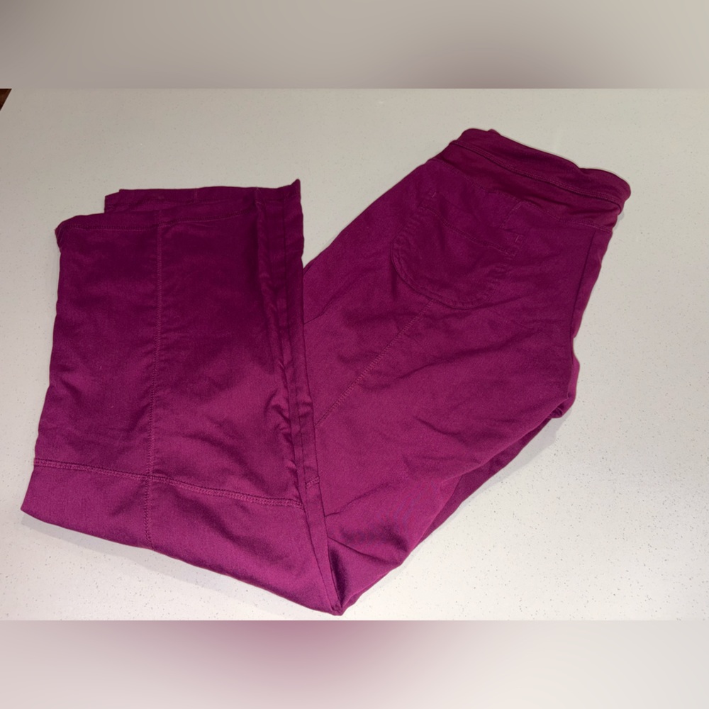 Greys Anatomy Active Barco Scrub Pants Women Medium maroon fuchsia stretch waist